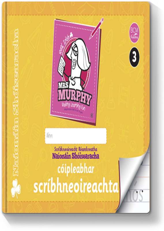 Mrs Murphy's Naíonáin Shóisearacha Cóipleabhar Scríbhneoireachta