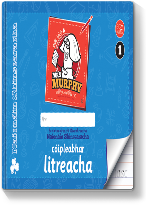 Mrs Murphy's Naíonáin Shinsearacha Cóipleabhar Literacha